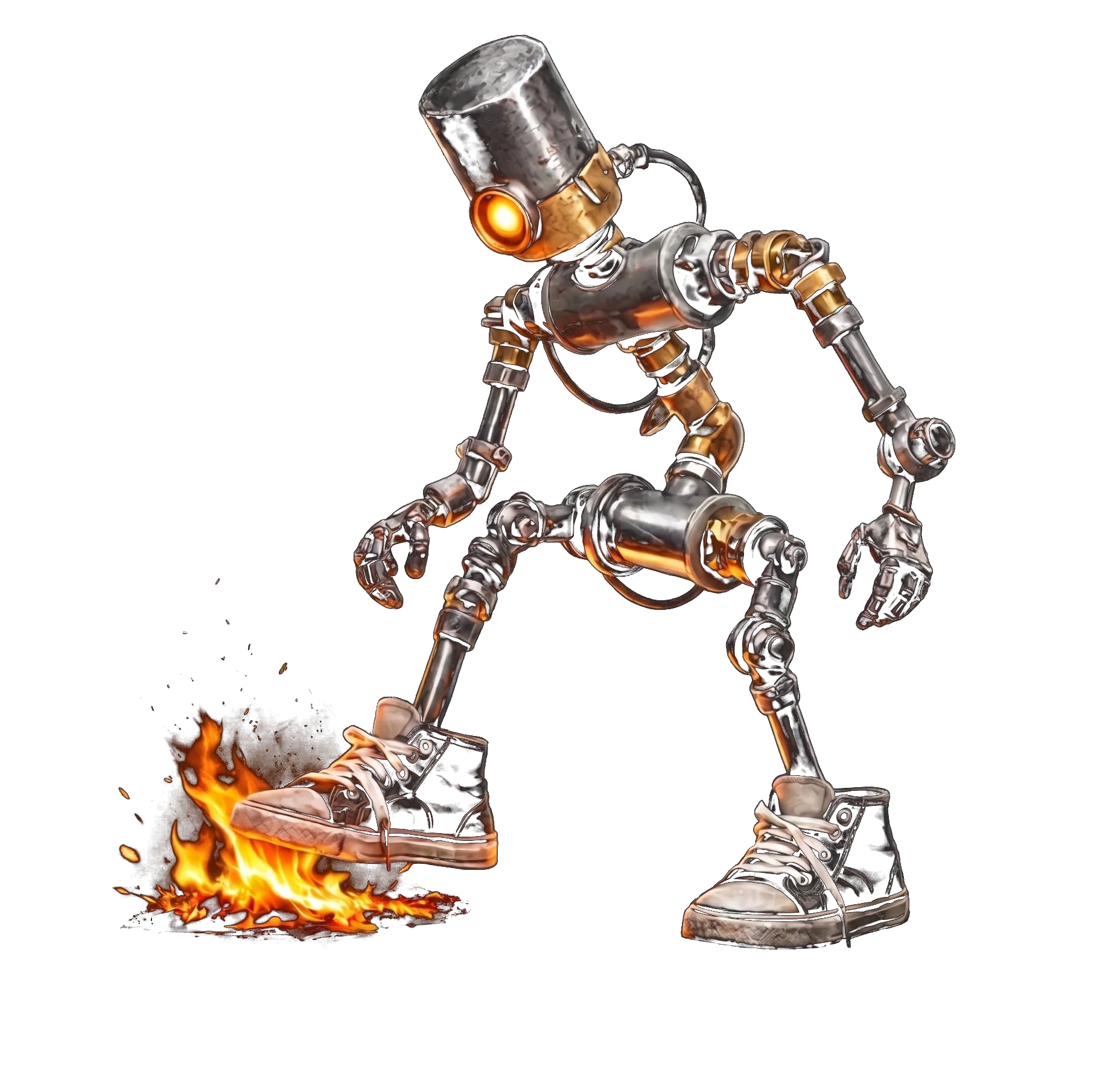 Controlled Burn robot mascot